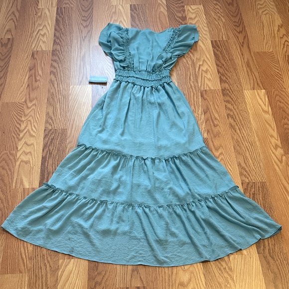 Max Studio Ruffled Blue Maxi Dress - Picture 5 of 5